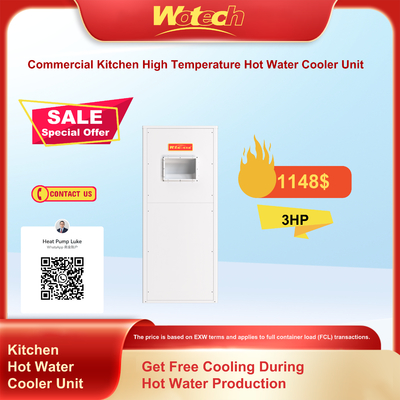 kupować R410a 380V 50Hz 3 Phase Commercial Kitchen High Temperature Hot Water Cooling Unit produkcja online